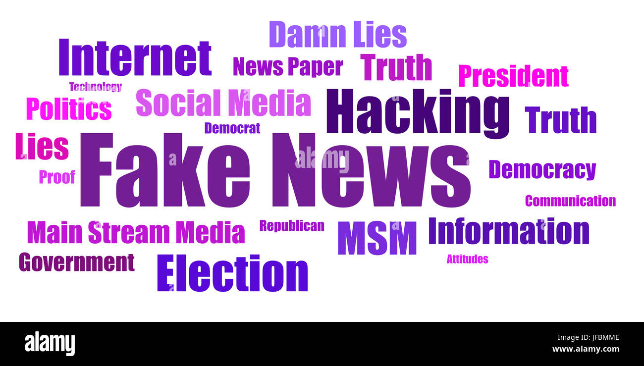 Fake News Infograph - USA Banque D'Images
