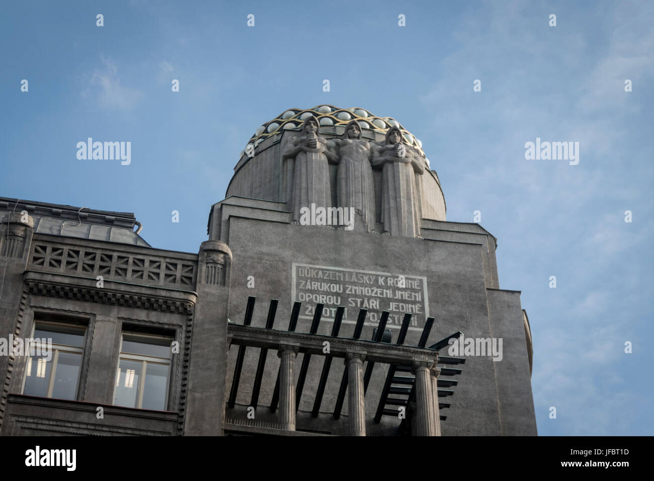 Art-déco à Prague, République tchèque, l'electric building à l'origine l'édifice RCA Victor Banque D'Images