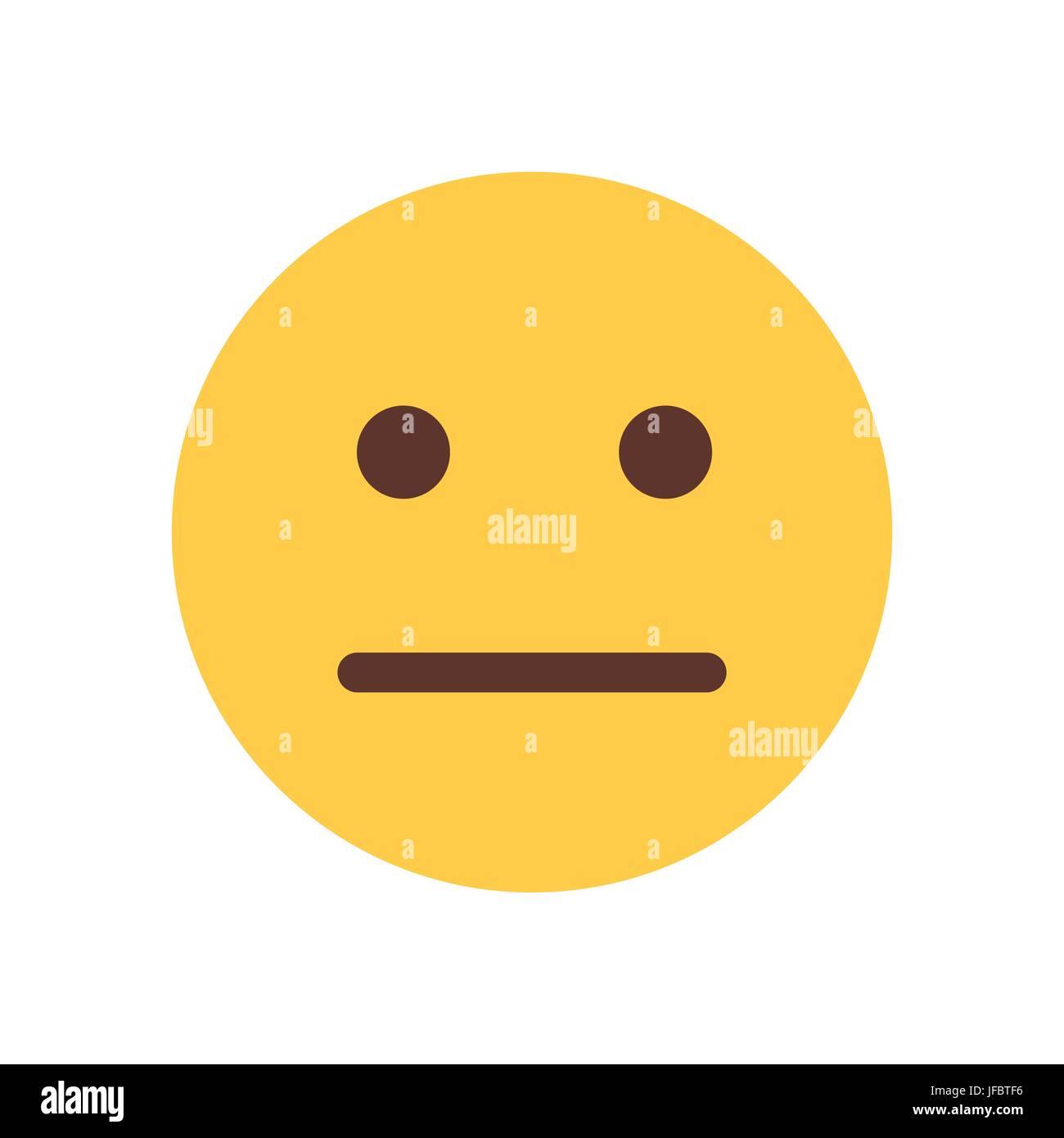 Cartoon jaune mauvais visage bouleversé les gens Emoji Icône émotion Illustration de Vecteur