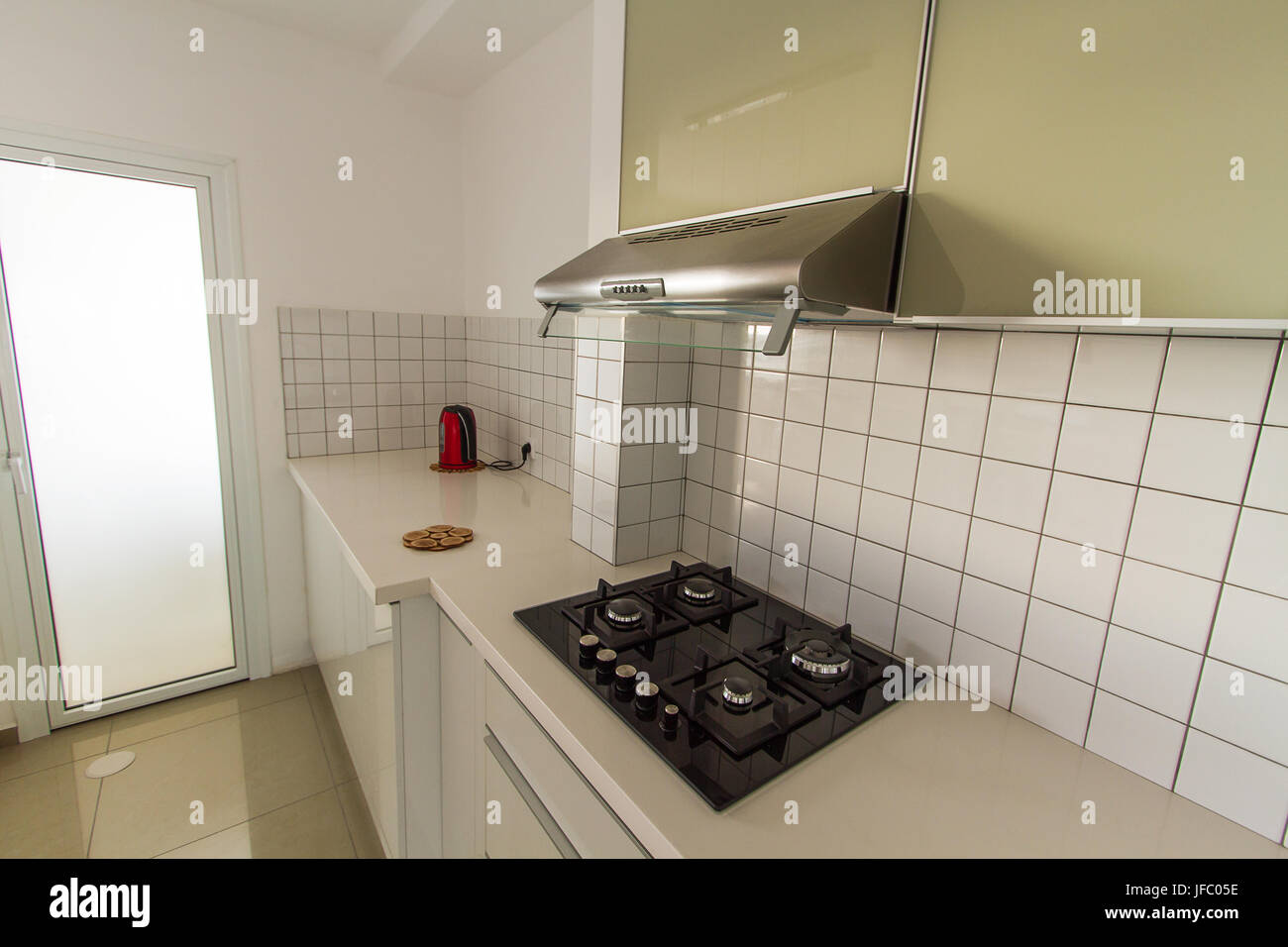 Cuisine moderne blanc . Banque D'Images