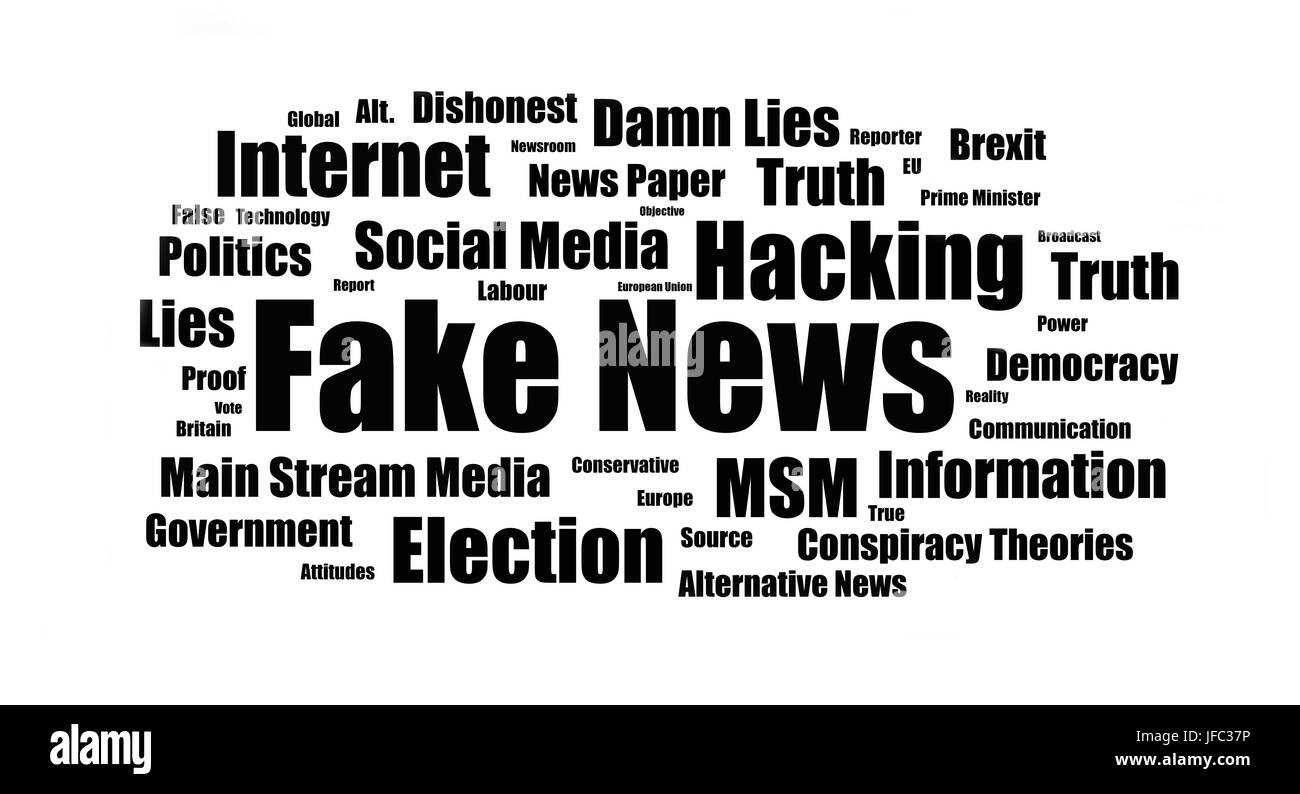 Fake News - Infograph Banque D'Images