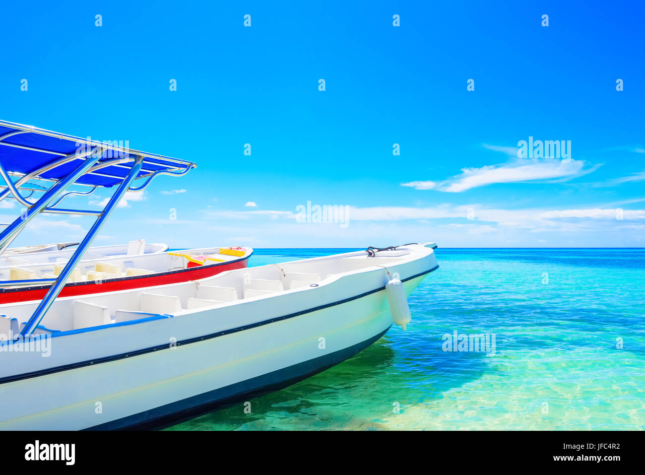 Plage de la mer Bateau Banque D'Images