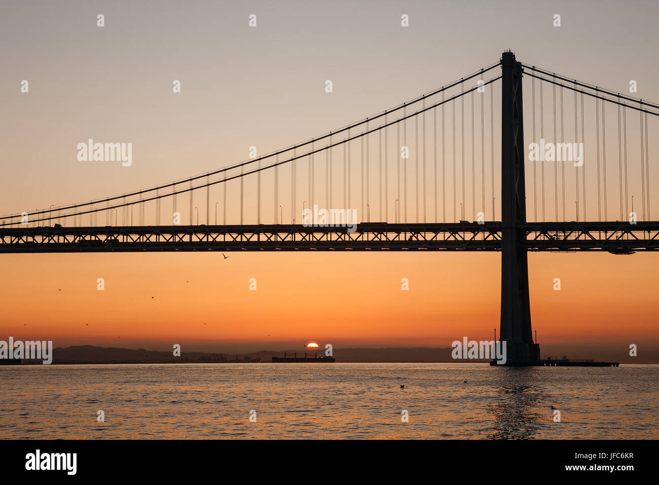 Oakland Bay Bridge, San Francisco, Californie Banque D'Images