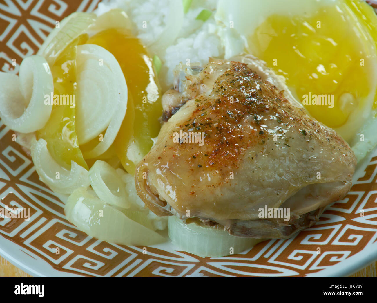 Riz au Curry Hainanese Banque D'Images