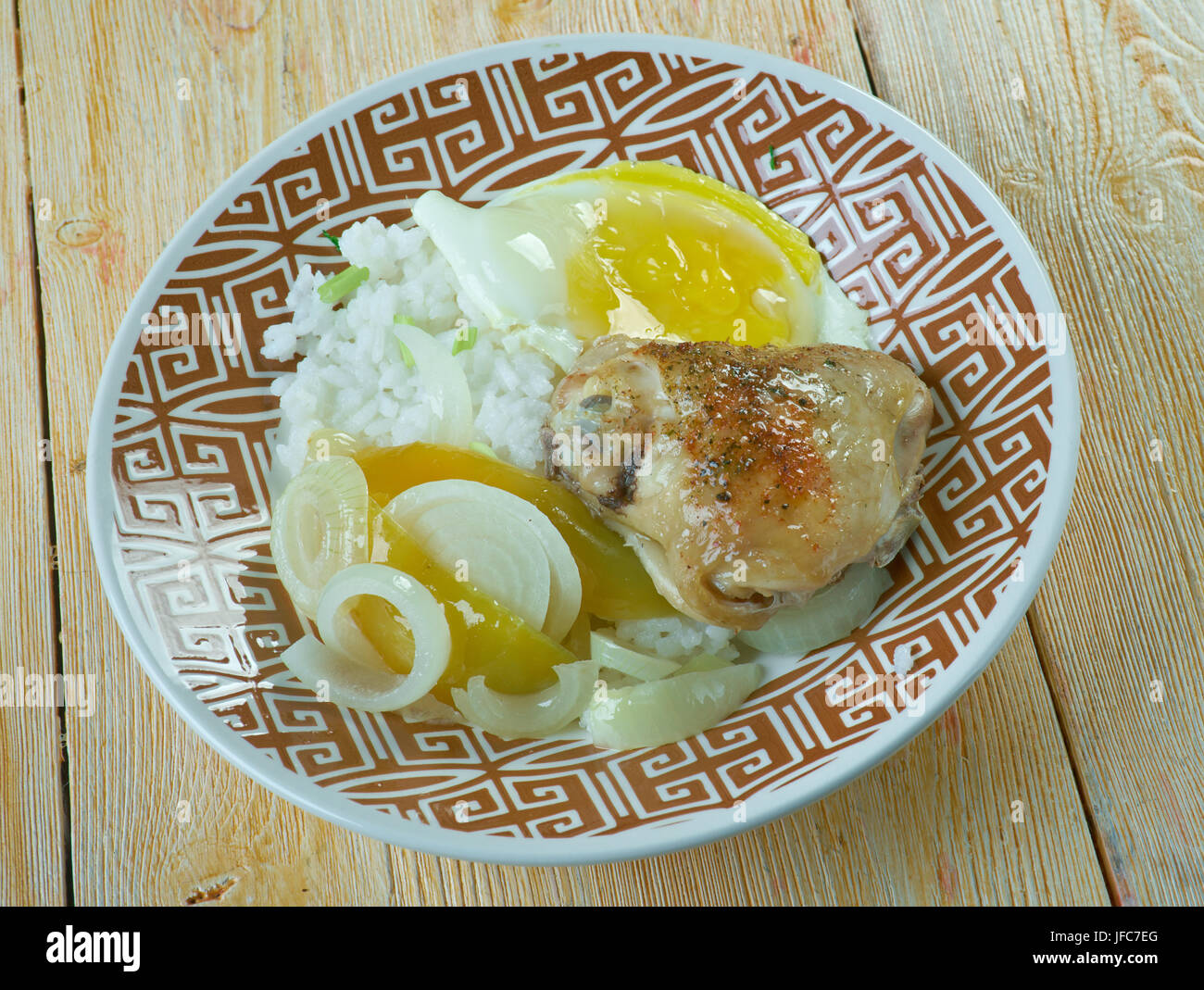 Riz au Curry Hainanese Banque D'Images