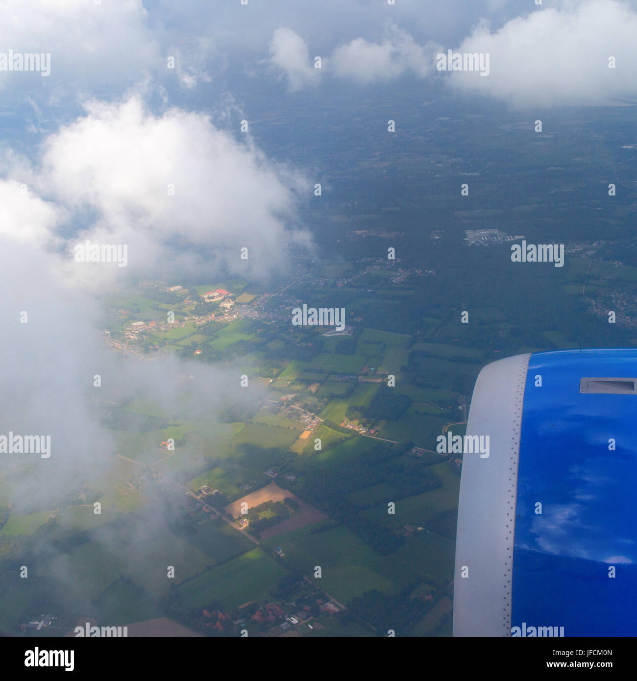 Vue depuis la fenêtre de l'avion Banque D'Images