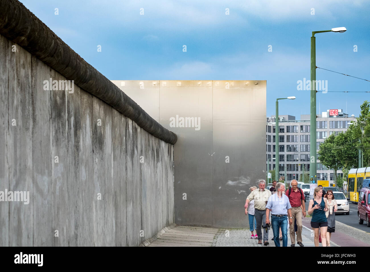 Mur de Berlin au mur de Berlin Memorial Park à Bernauer Strasse à Berlin, Allemagne Banque D'Images