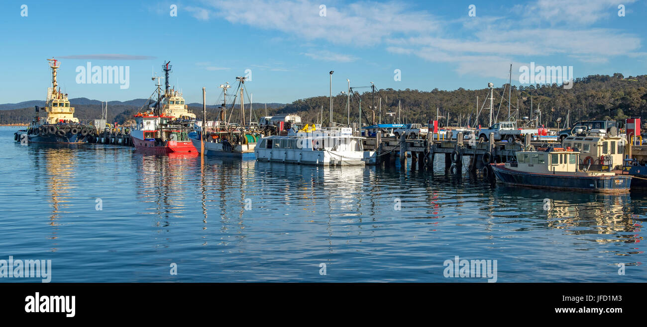 Boat Harbour Pêche à Eden, NSW, Australie Banque D'Images