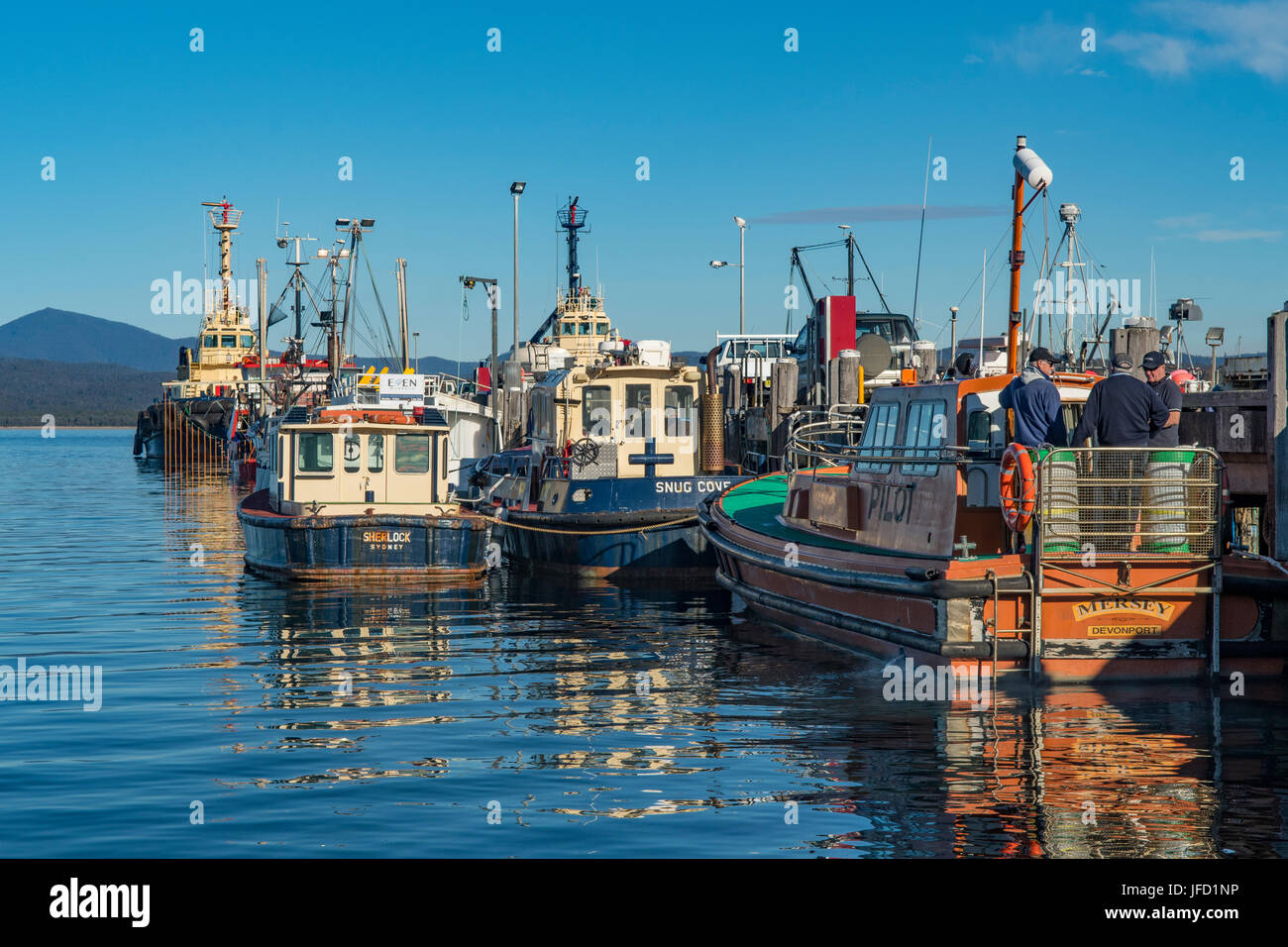 Boat Harbour Pêche à Eden, NSW, Australie Banque D'Images