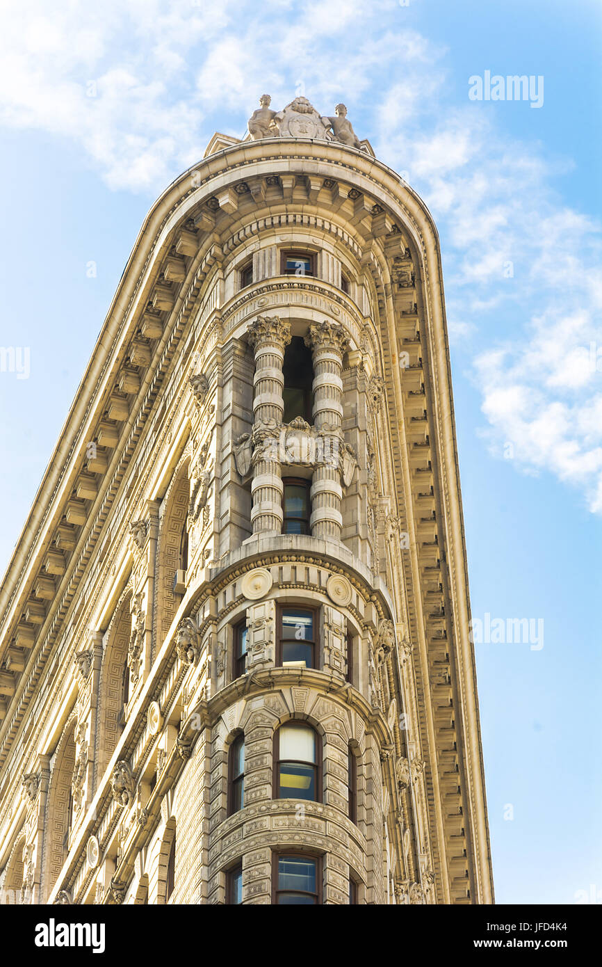Flat Iron building facade de Broadway Banque D'Images