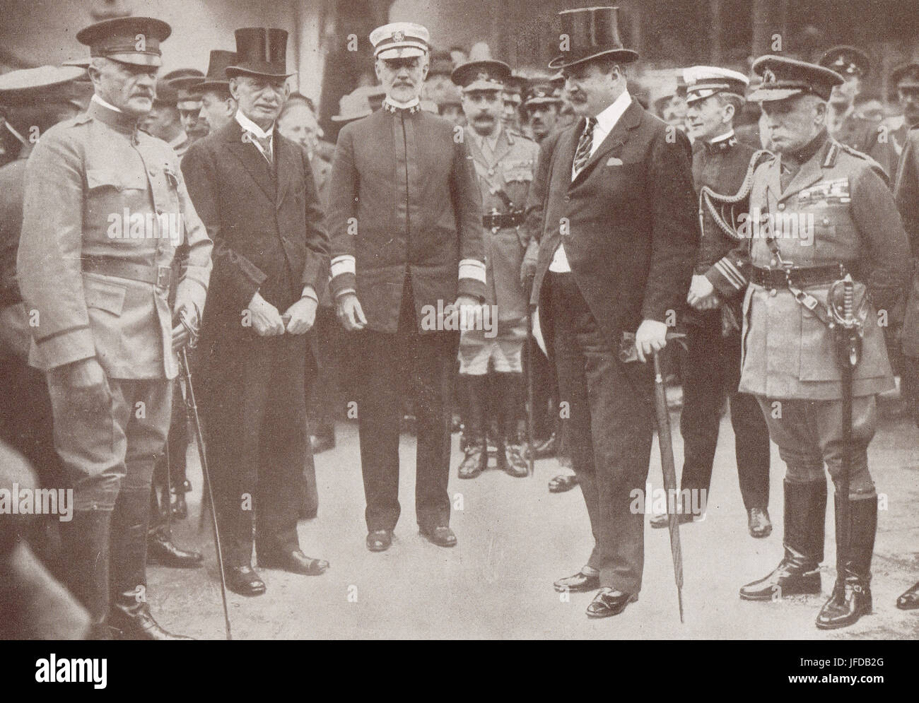 Le général Pershing & autres Londres, 1917 Banque D'Images