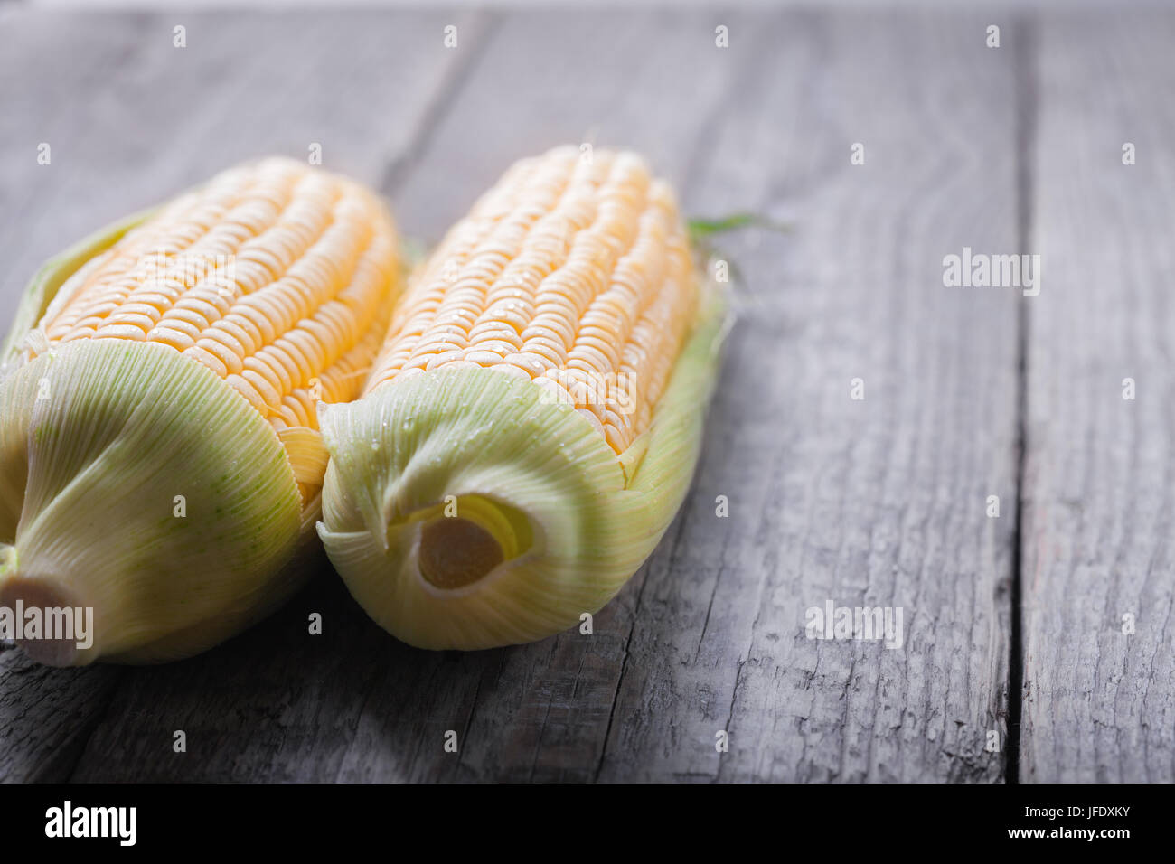 Maïs en bois Banque D'Images