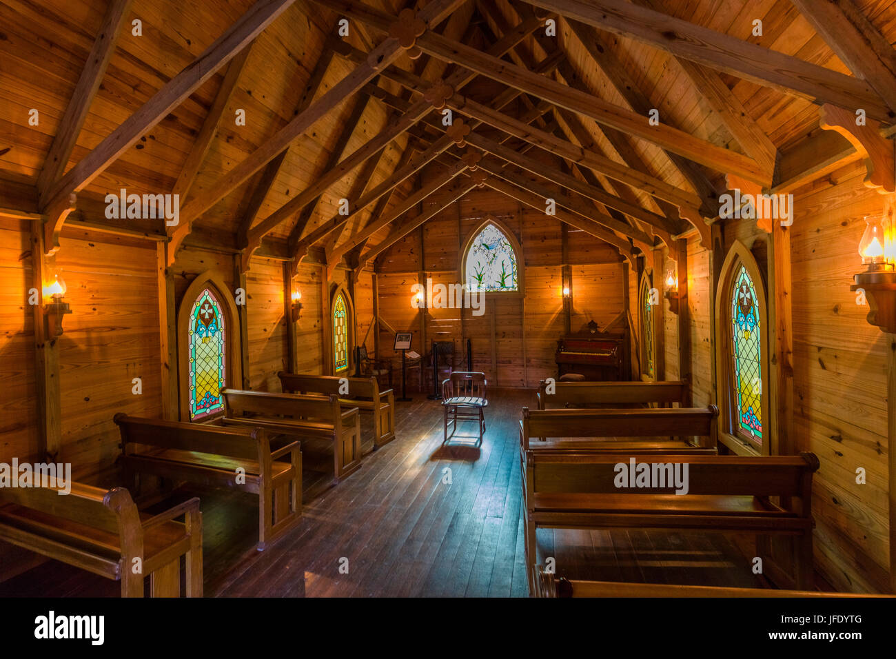 L'intérieur de Marie la Chapelle historique espagnol Point sur la côte du golfe de Floride En Floride Osprey Banque D'Images