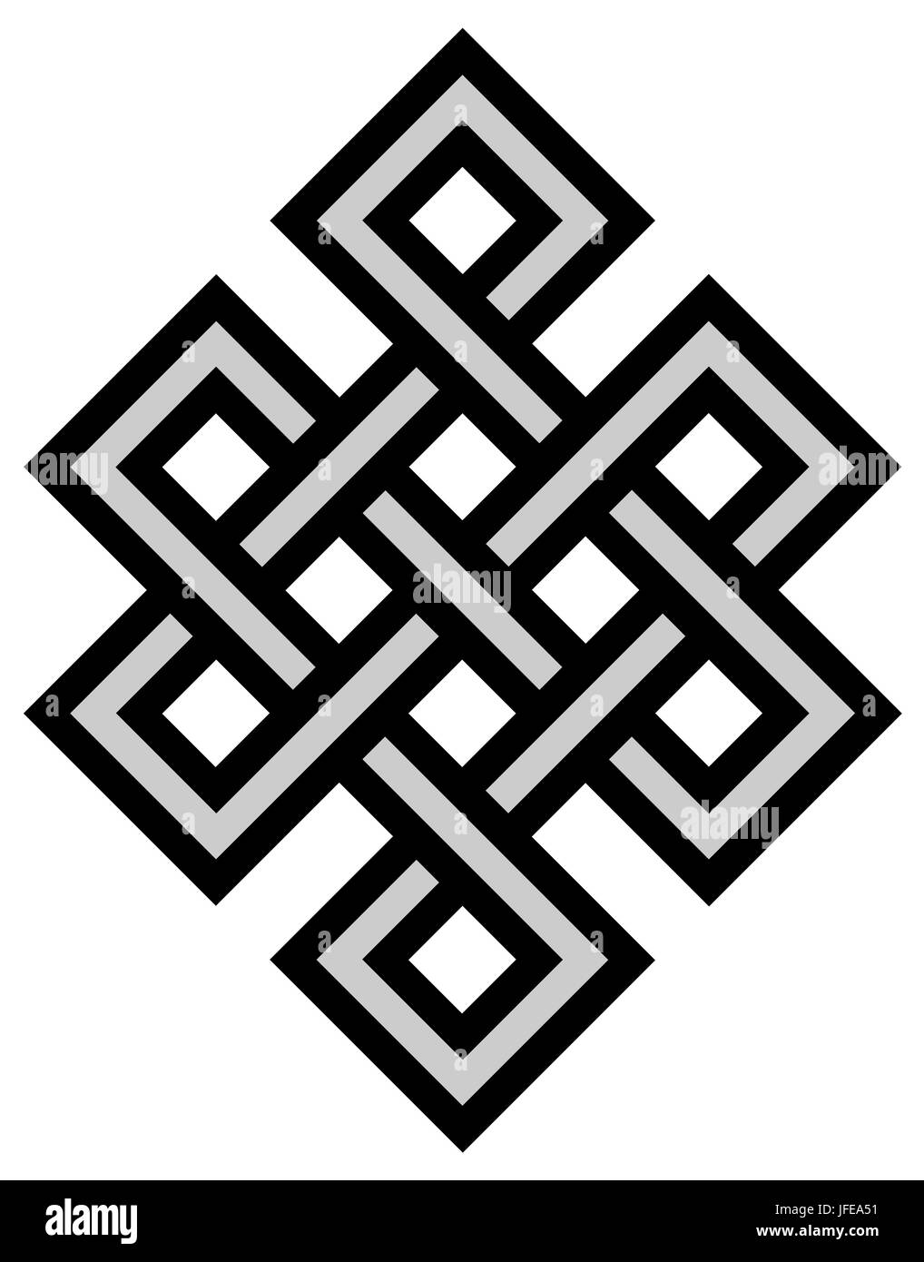 Symbole nœud tibétain Banque D'Images
