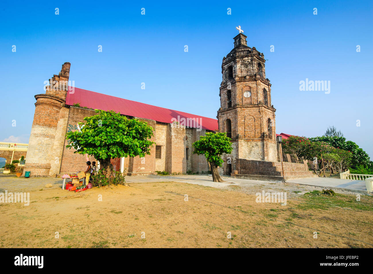 La vue du patrimoine mondial de l'église de Santa Maria, Ilocos Norte, dans le nord de Luzon, Philippines Banque D'Images