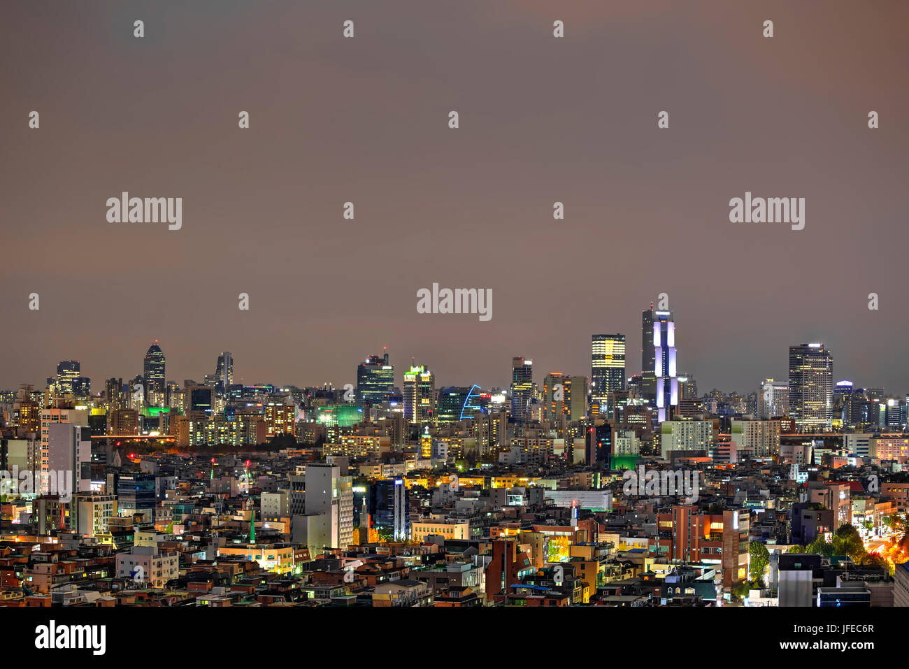 Vue aérienne de la capitale de la République de Corée, Séoul Banque D'Images