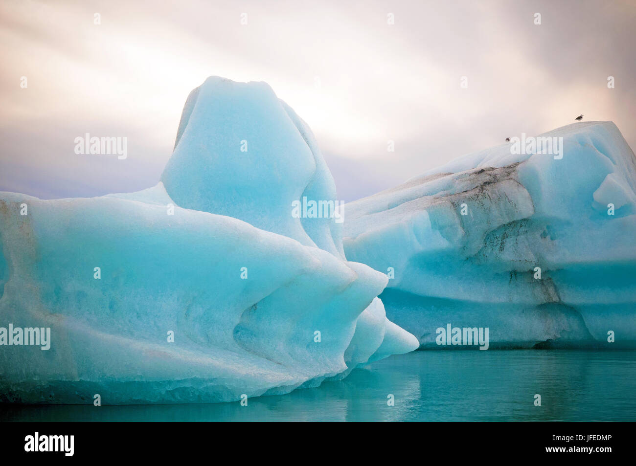 Au Glacier Glacier Jökulsárlón Lagoon Banque D'Images