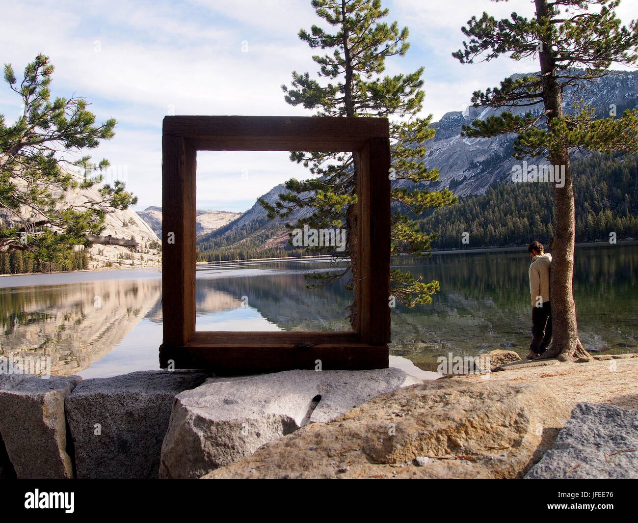 Lac Tenaya, Tioga Road, Yosemite NP Banque D'Images