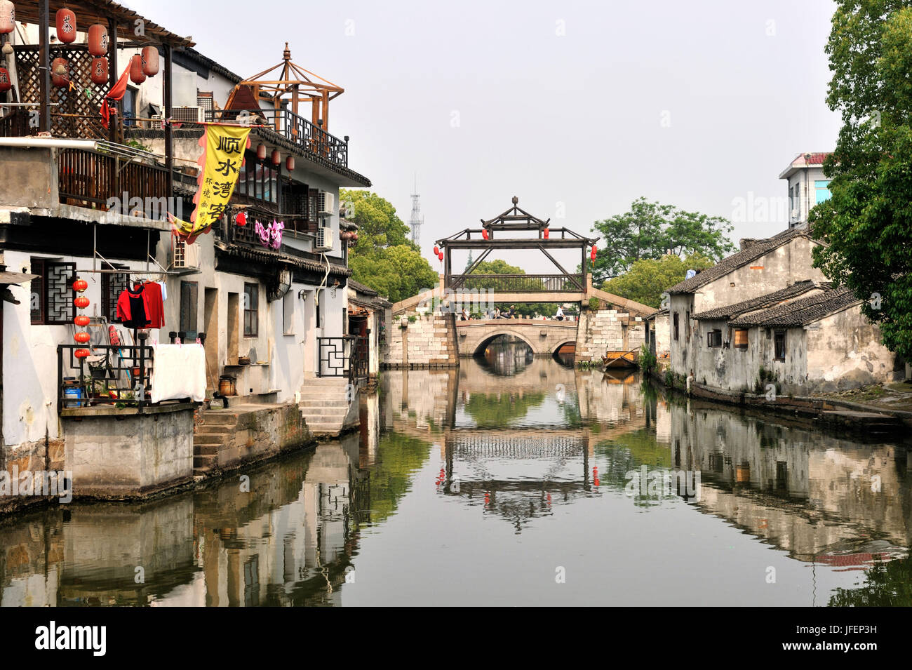 La Chine, la province de Jiangsu, village Tongli Photo Stock - Alamy