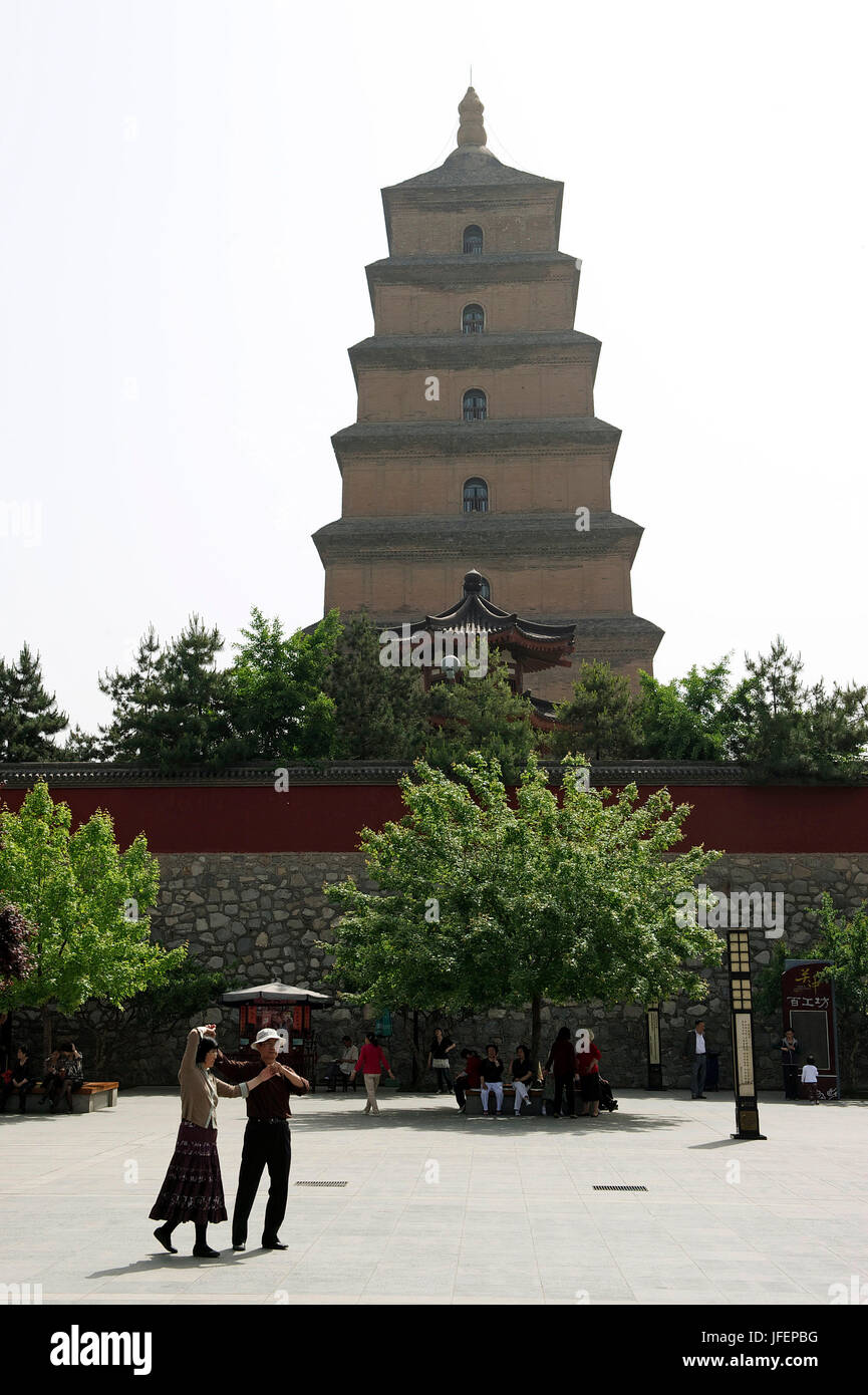 Chine, province du Shaanxi, Xi', une grande Pagode de l'Oie sauvage Banque D'Images