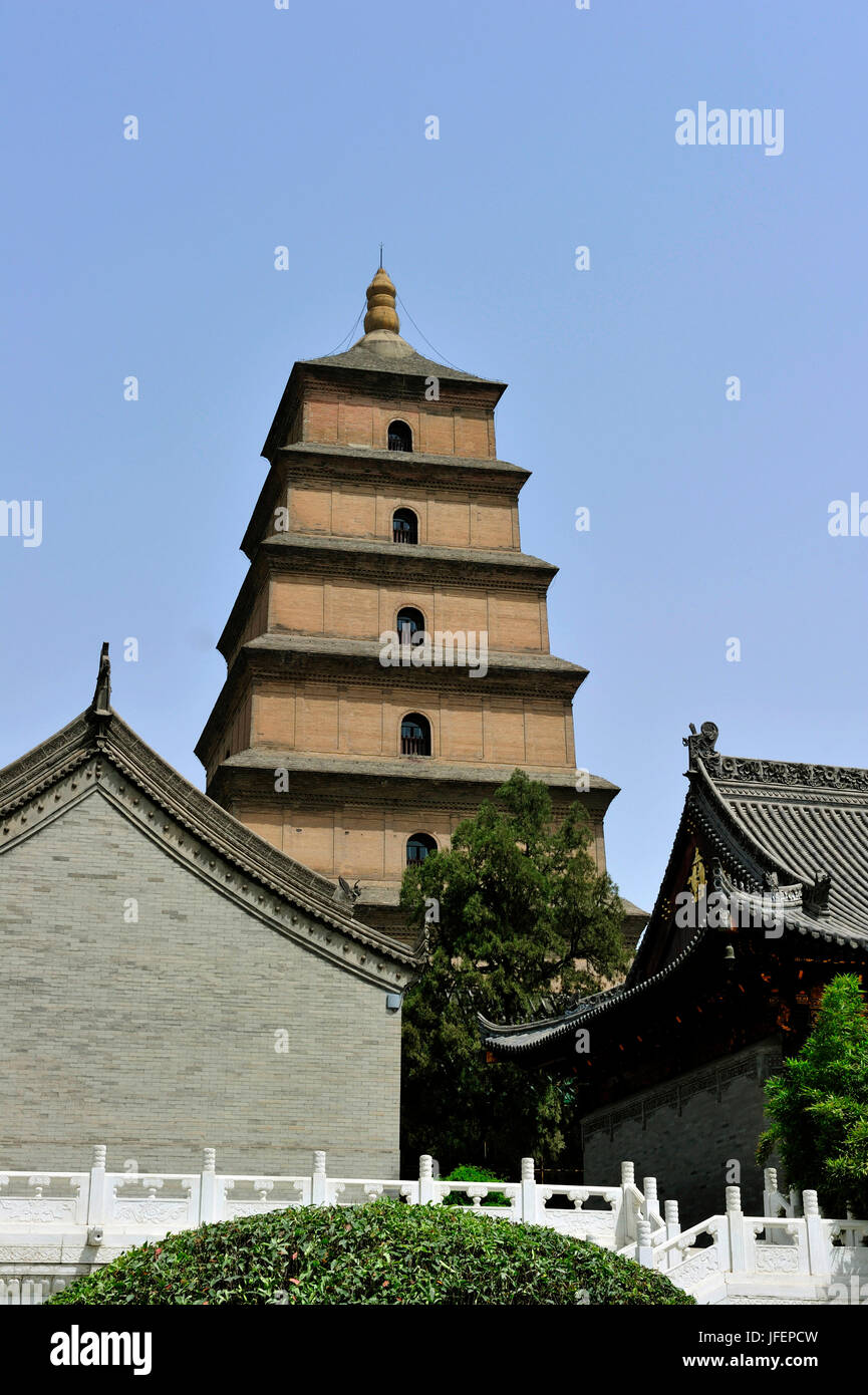 Chine, province du Shaanxi, Xi', une grande Pagode de l'Oie sauvage Banque D'Images