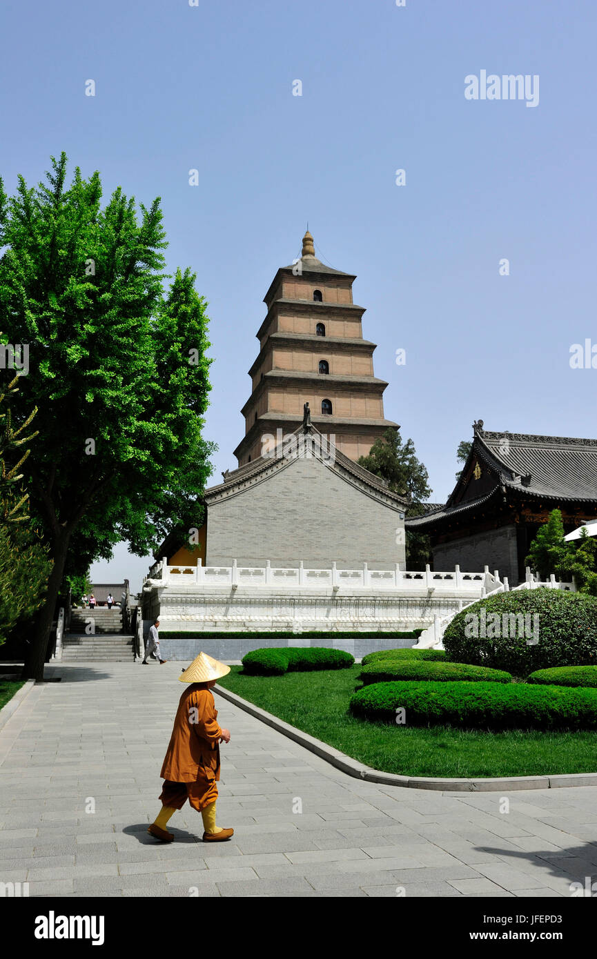 Chine, province du Shaanxi, Xi', une grande Pagode de l'Oie sauvage Banque D'Images