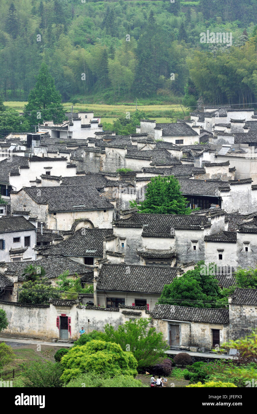 La Chine, la province de l'Anhui, Xidi village, patrimoine mondial de l'UNESCO, Banque D'Images