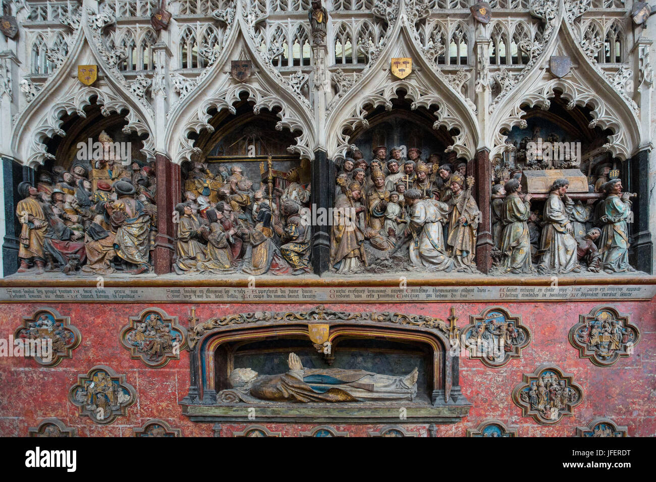 La France, la Ville d'Amiens, Cathédrale d'Amiens Banque D'Images