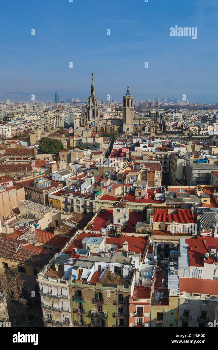 L'Espagne, la Catalogne, la ville de Barcelone, la vieille ville (Ciutat Vella), Cathédrale Métropolitaine Banque D'Images