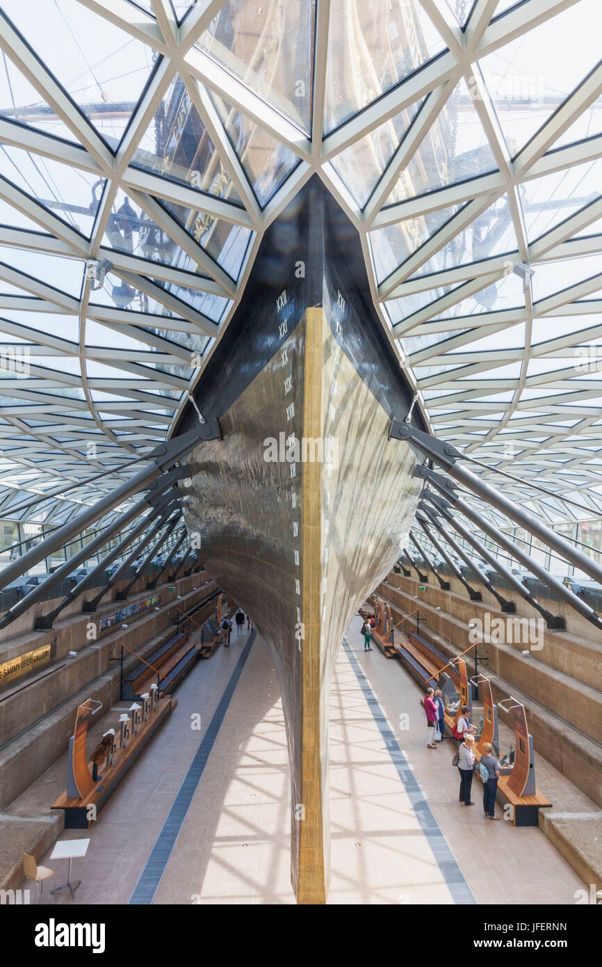 L'Angleterre, Londres, Greenwich, Cutty Sark, vue de l'intérieur de la coque des navires Banque D'Images