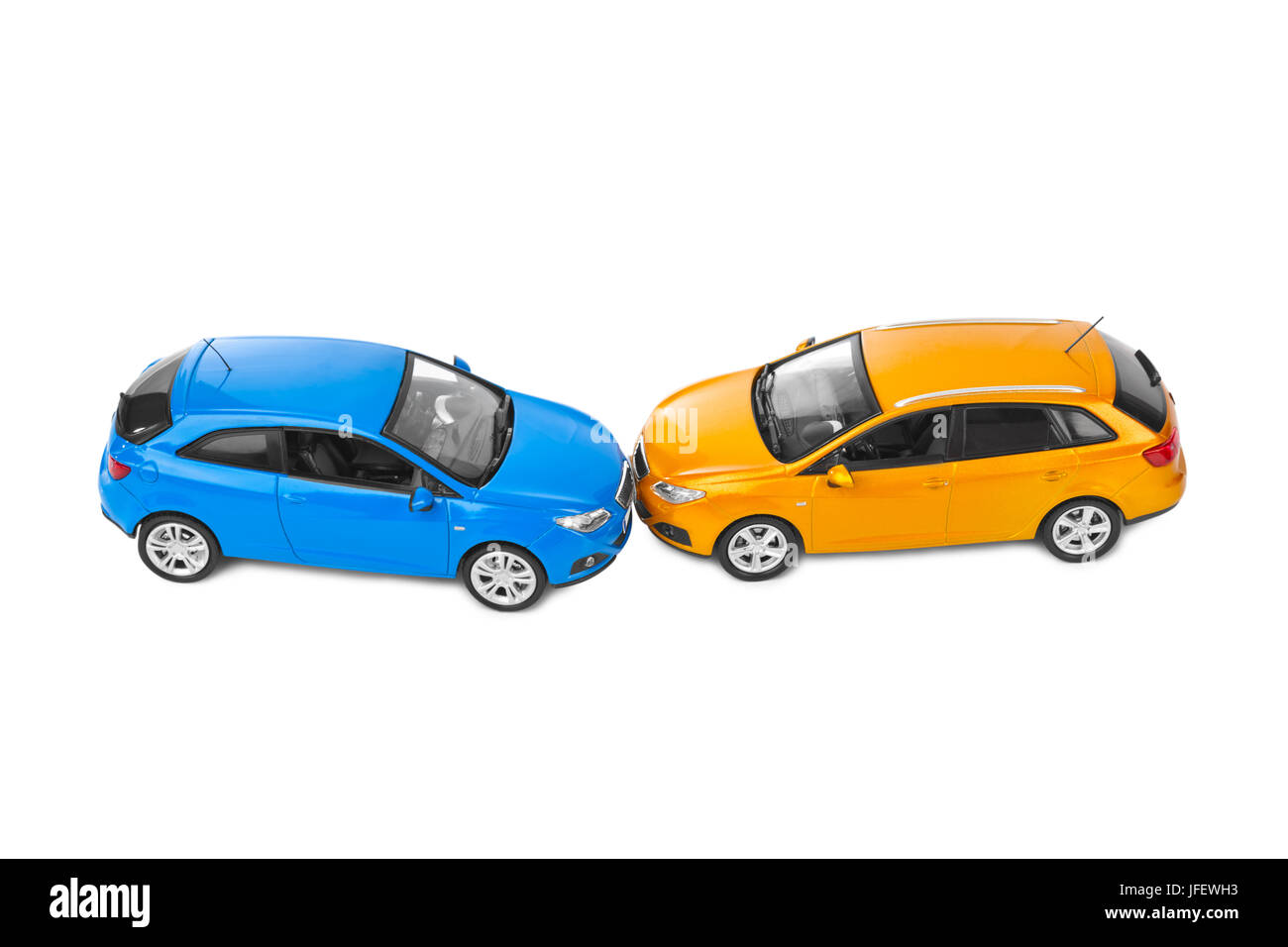 Crash de voitures miniatures Banque D'Images