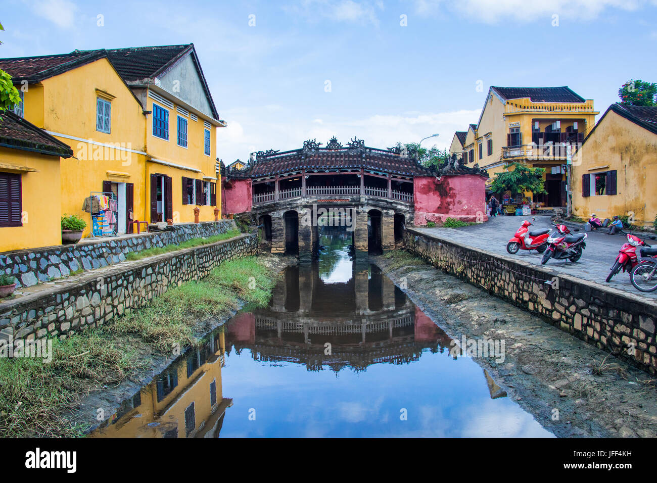 Pont japonais, Hoi An, Vietnam Banque D'Images