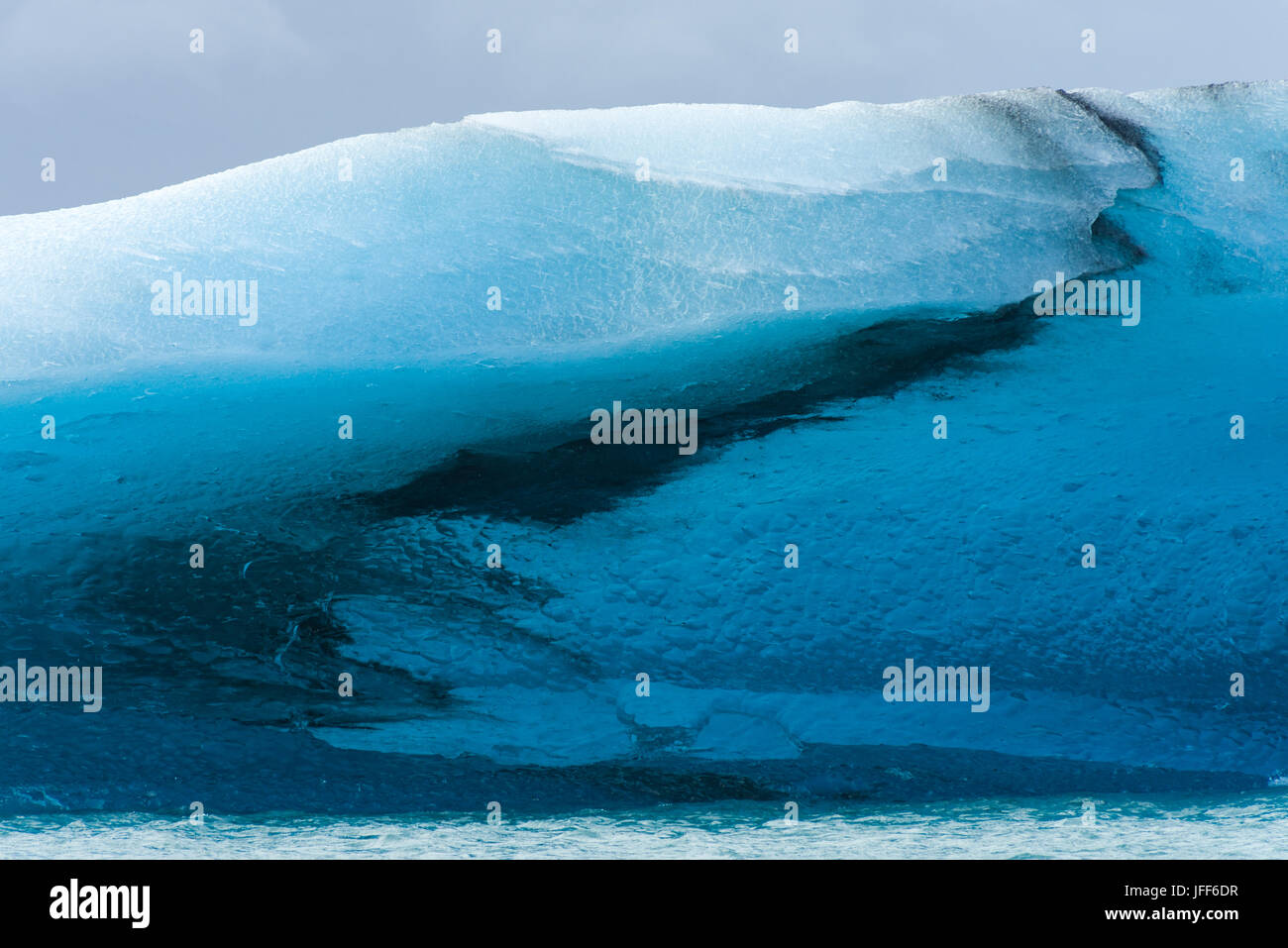 Détail de l'Iceberg In Jokulsarlon flottante Lagoon, Iceland Banque D'Images