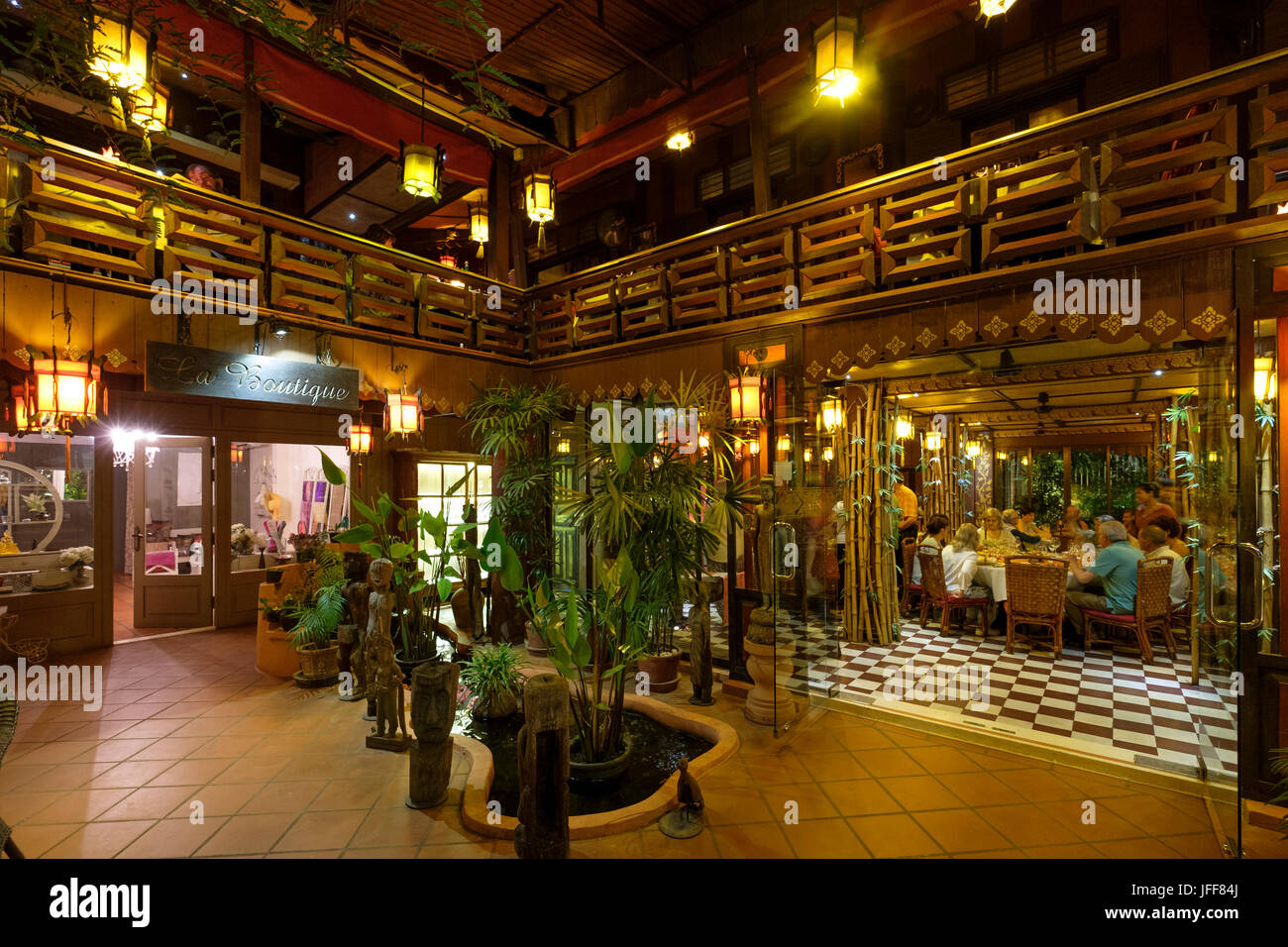 Le restaurant Madame Butterfly à Siem Reap, Cambodge, Asie Banque D'Images