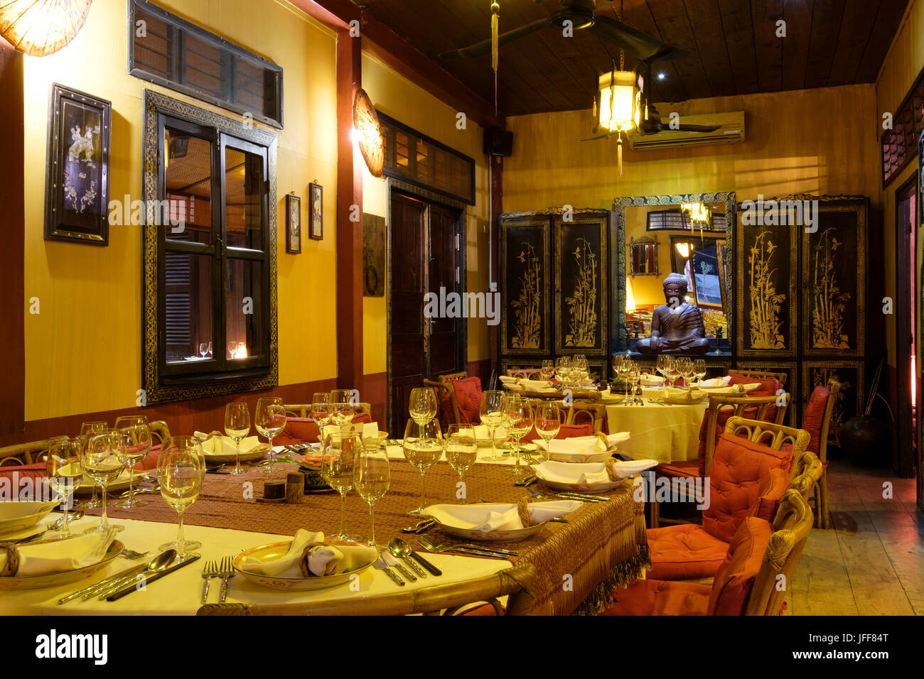Le restaurant Madame Butterfly à Siem Reap, Cambodge, Asie Banque D'Images