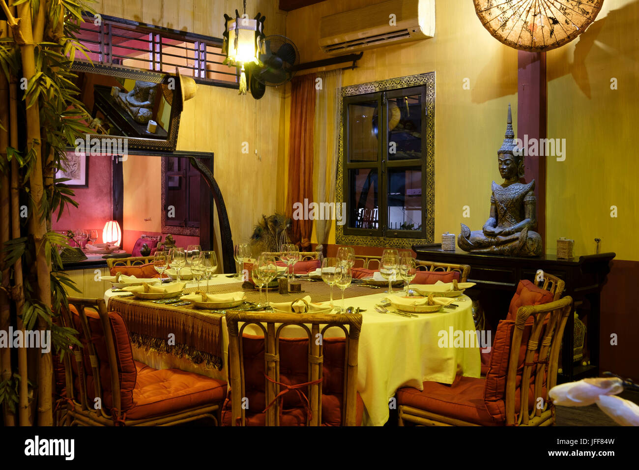 Le restaurant Madame Butterfly à Siem Reap, Cambodge, Asie Banque D'Images