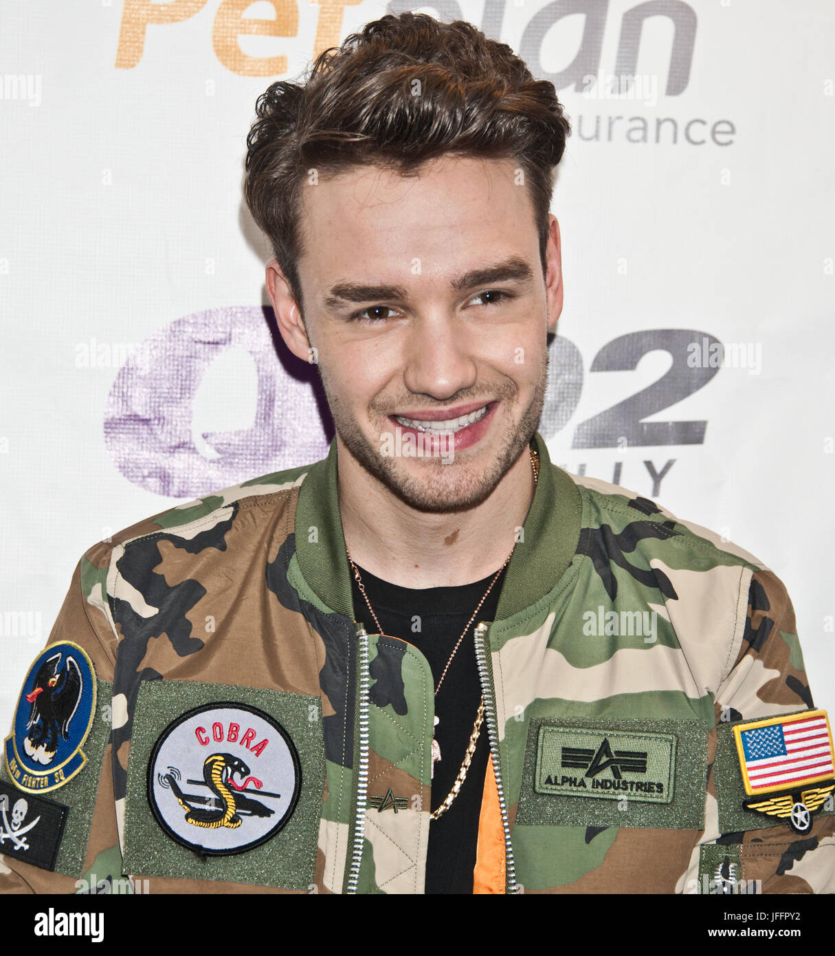Bala Cynwyd, PA, USA. 27 Juin, 2017. L'anglais Liam Payne Singer-Songwriter Visites Q102's Performance Theatre. Banque D'Images