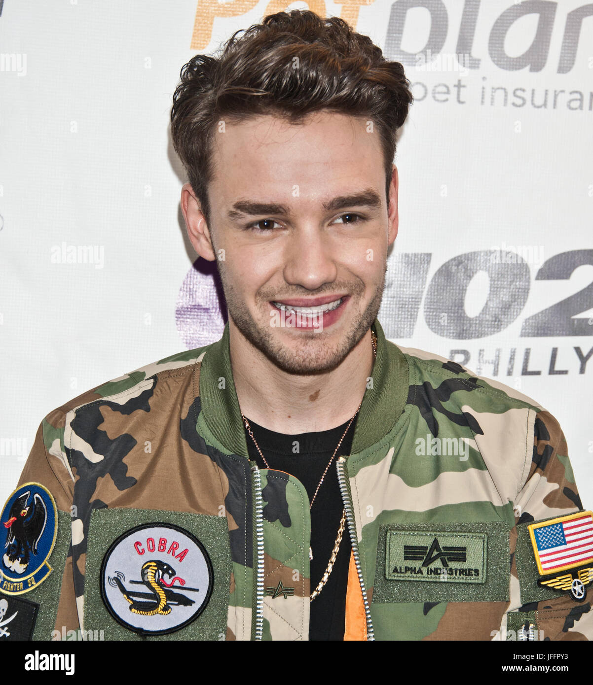 Bala Cynwyd, PA, USA. 27 Juin, 2017. L'anglais Liam Payne Singer-Songwriter Visites Q102's Performance Theatre. Banque D'Images