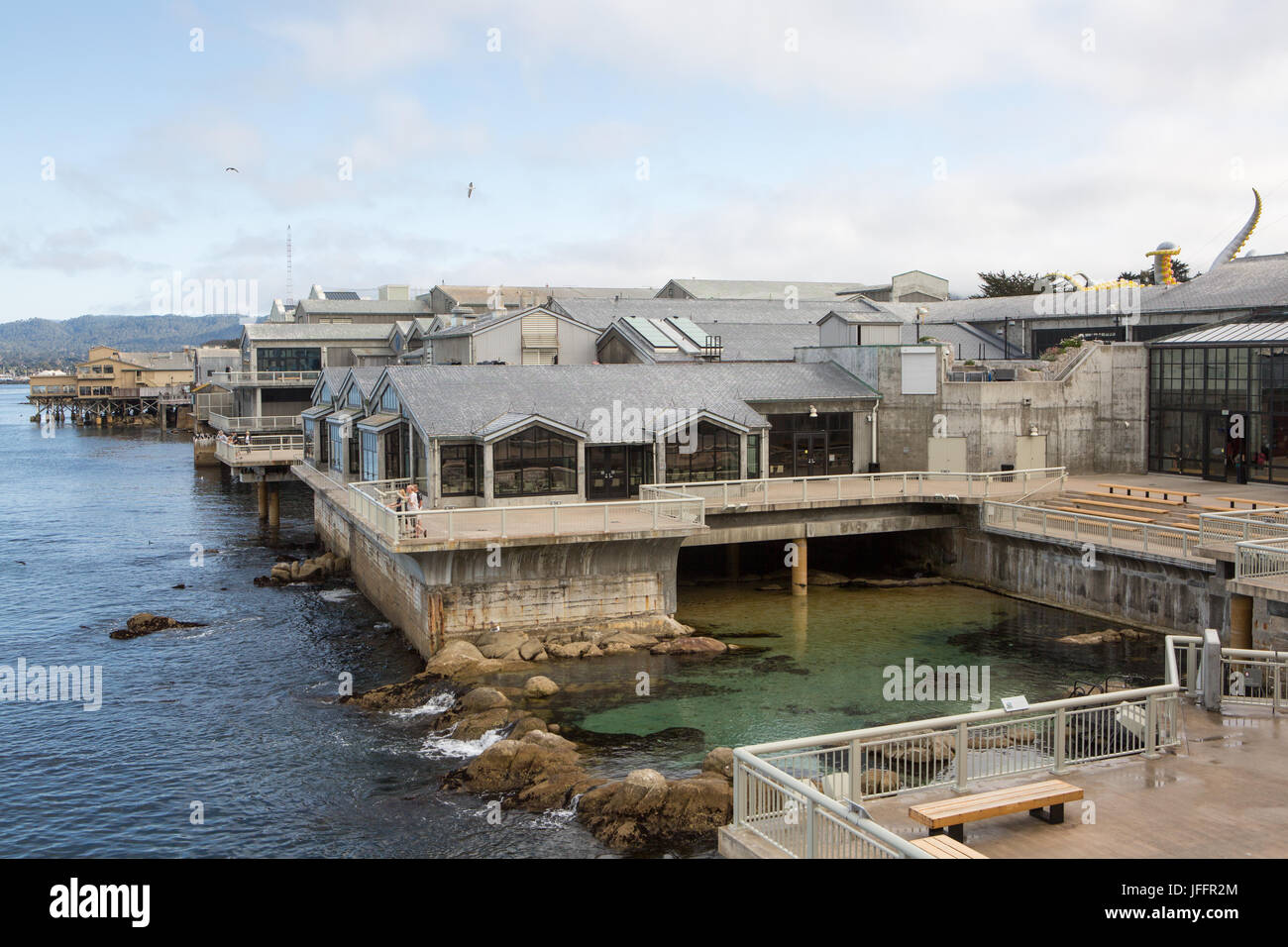 Un point de vue extérieur de l'Aquarium de Monterey Bay. Banque D'Images