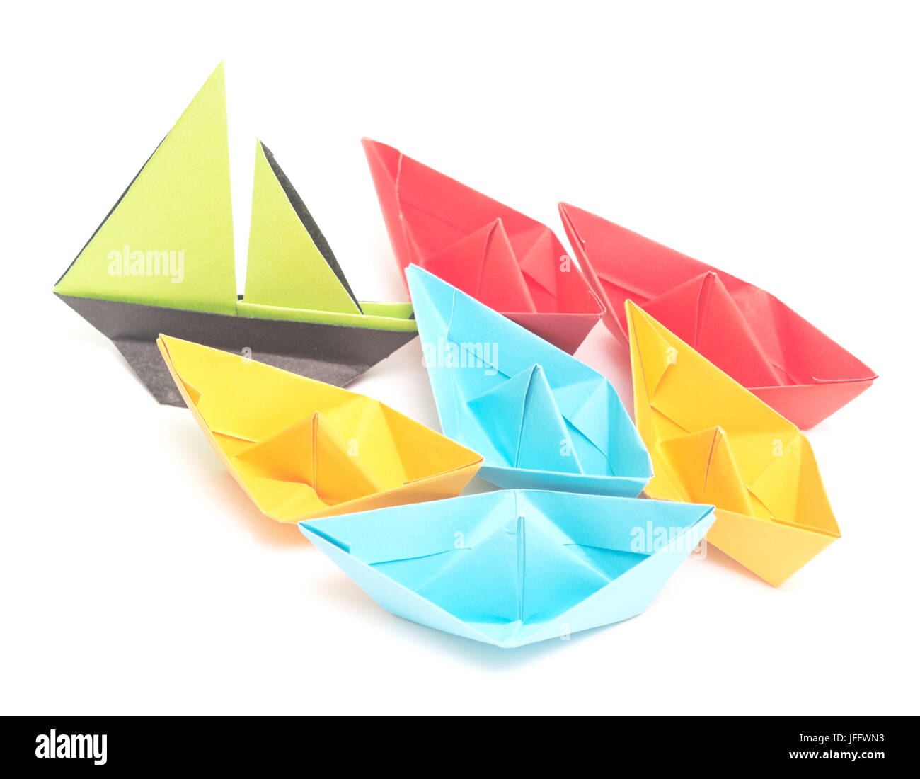 Bateaux origami Banque D'Images