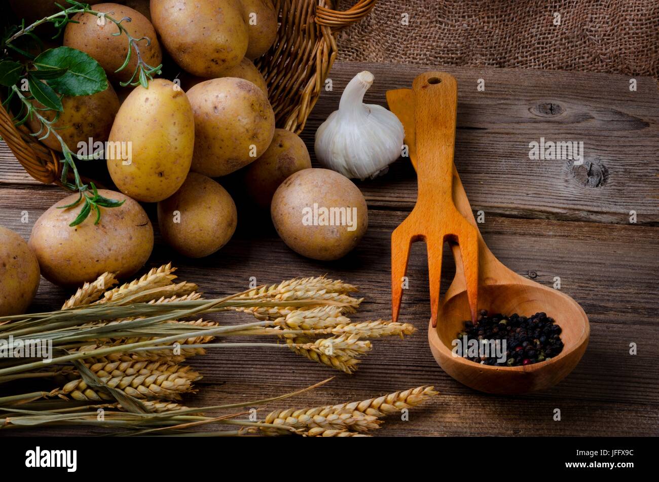 pommes de terre nouvelles Banque D'Images