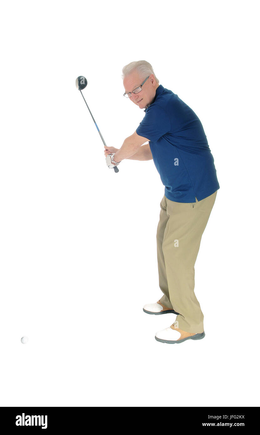 Pratiquer le golf à la maison principale. Banque D'Images