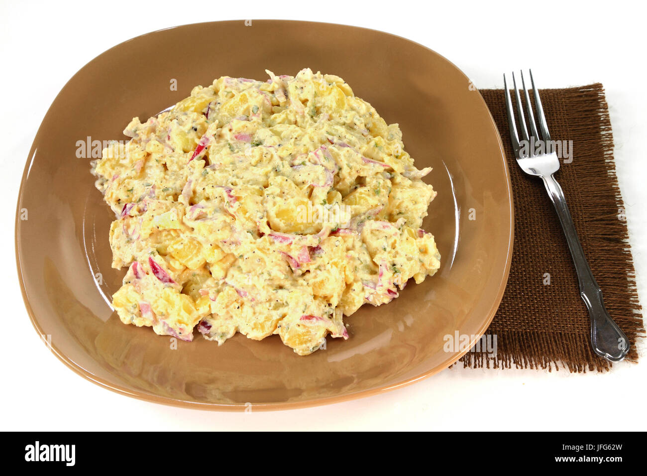 L'Oignon Pommes de terre gastronomique la salade et la mayonnaise Banque D'Images