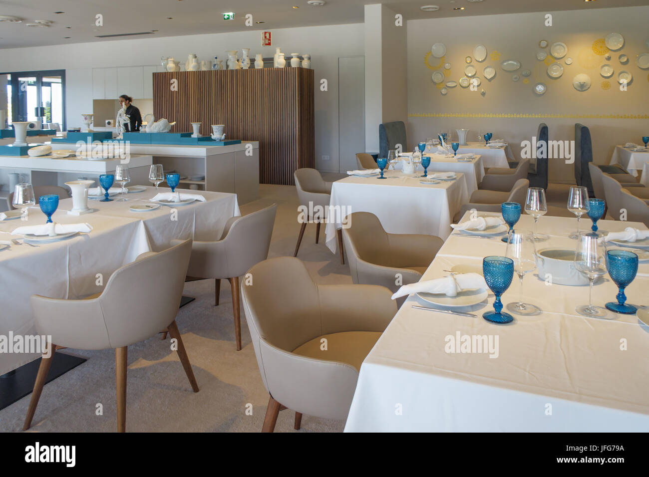 Intérieur de l'hôtel Vista Alegre Montebelo restaurant Banque D'Images
