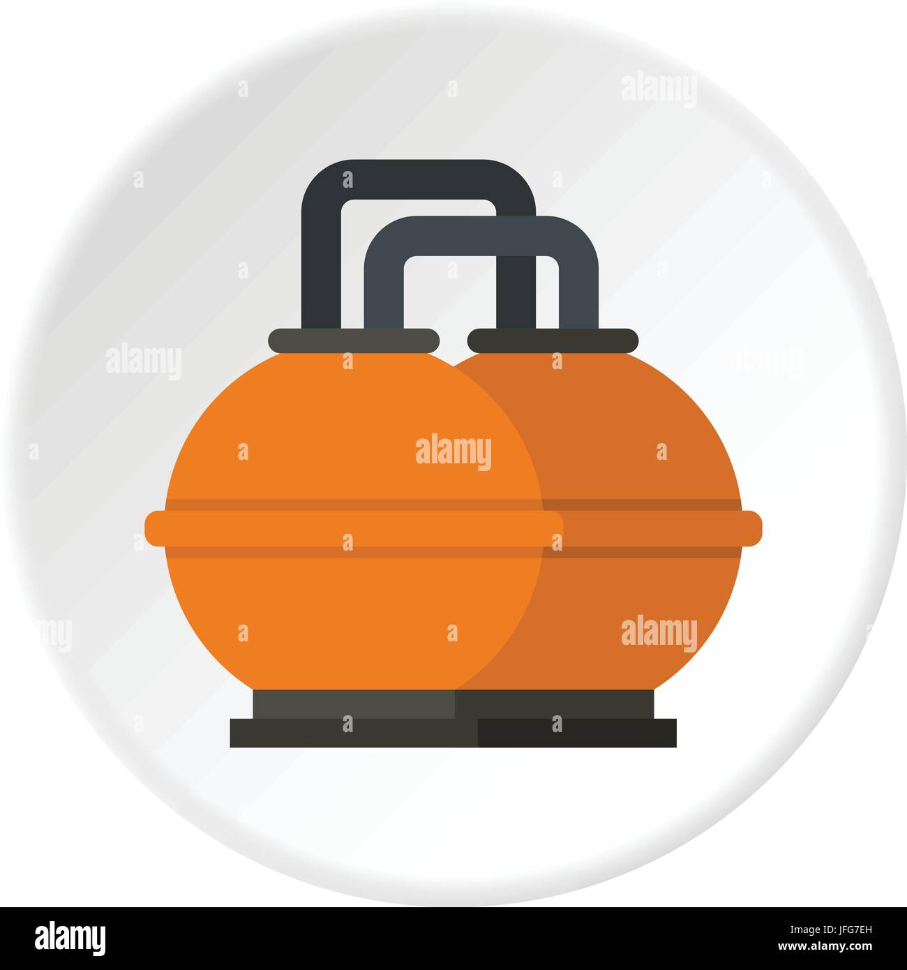 Réservoir de stockage de carburant Orange cercle icône Illustration de Vecteur