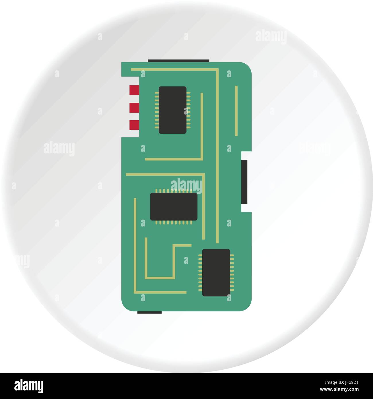 Le crabe royal rouge cercle icône Illustration de Vecteur