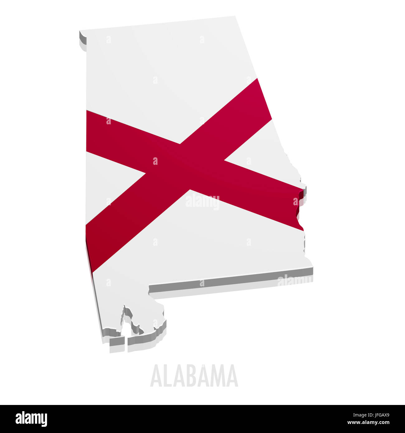 Carte de Alabama Banque D'Images