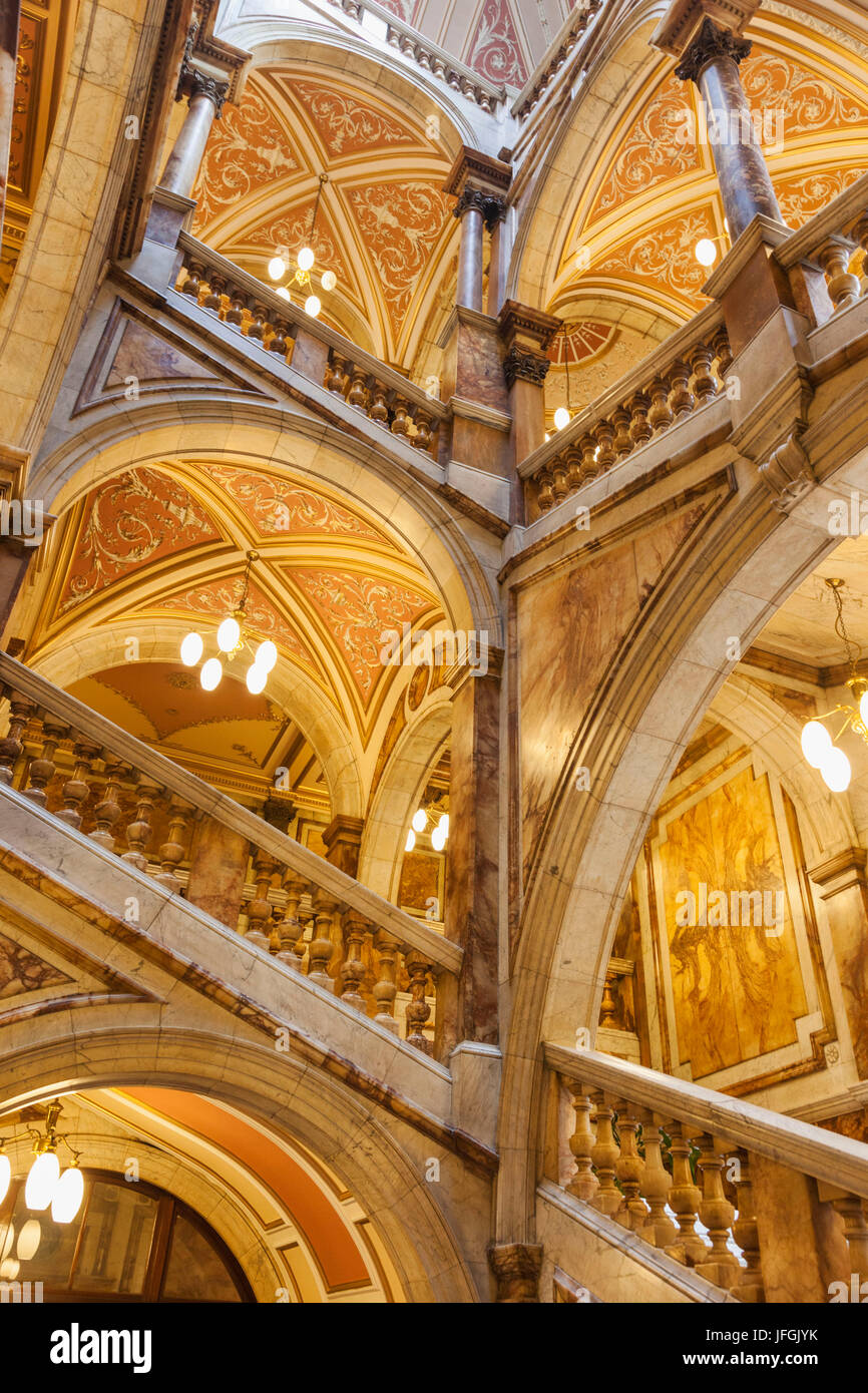 L'Écosse, Glasgow, George Square, Glasgow City Vue de l'intérieur de l'Édifice Chambers Banque D'Images
