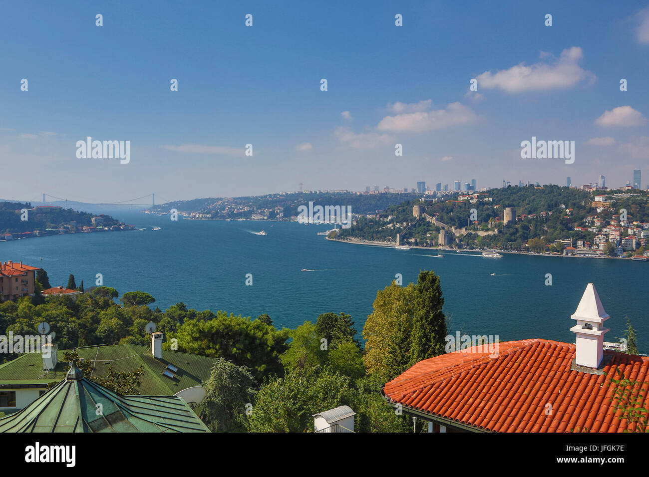 La Turquie, la Ville d'Istanbul, le détroit du Bosphore Banque D'Images