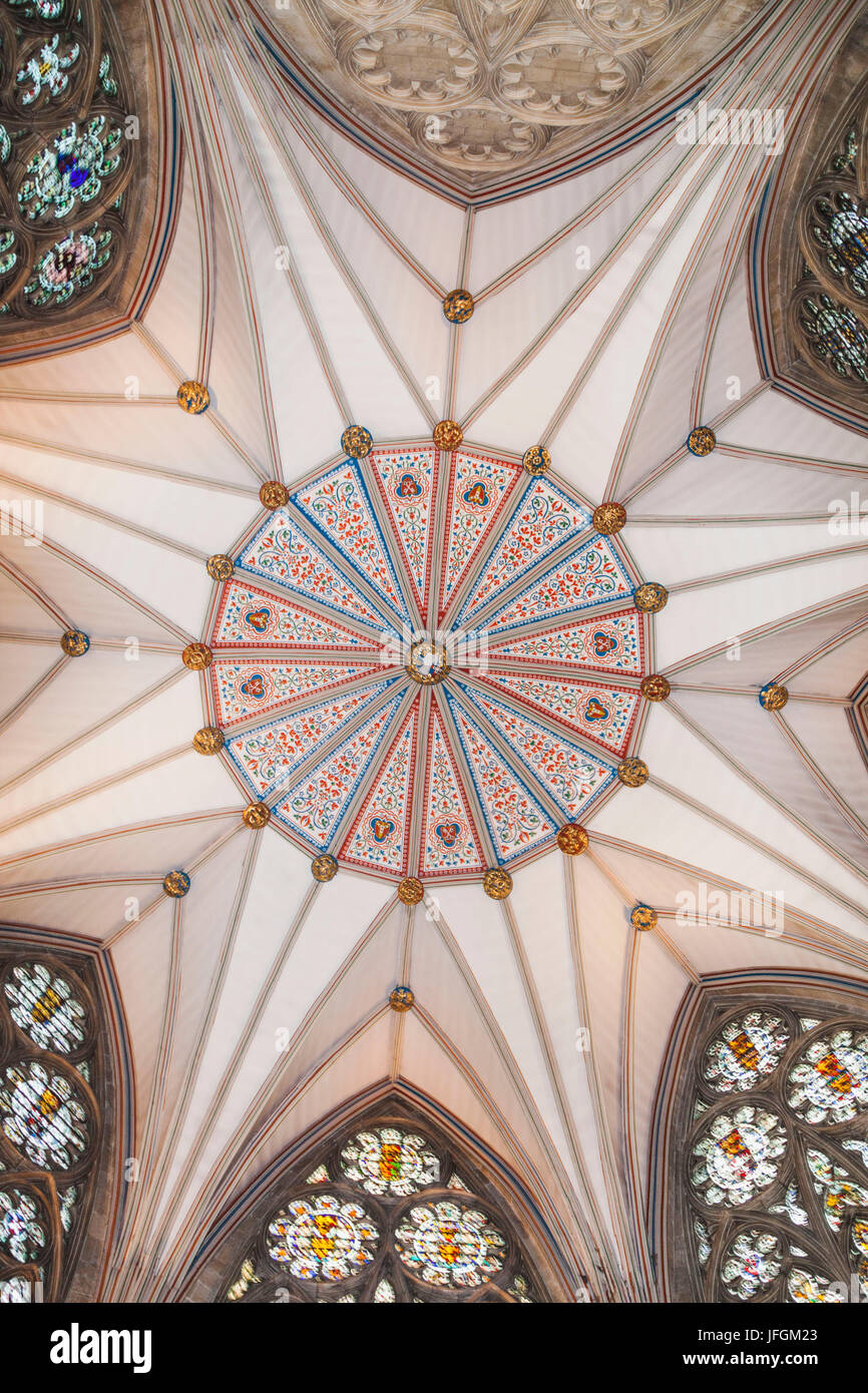 L'Angleterre, dans le Yorkshire, York, York Minster, Chapter House Baies Banque D'Images